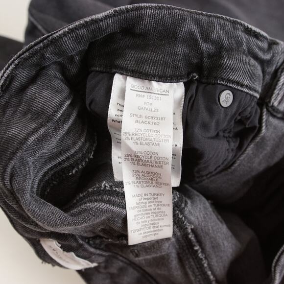 Good American Good Classic Black162 Boot Cut Stretch Jeans Sz 2 / 26 - Picture 10 of 10